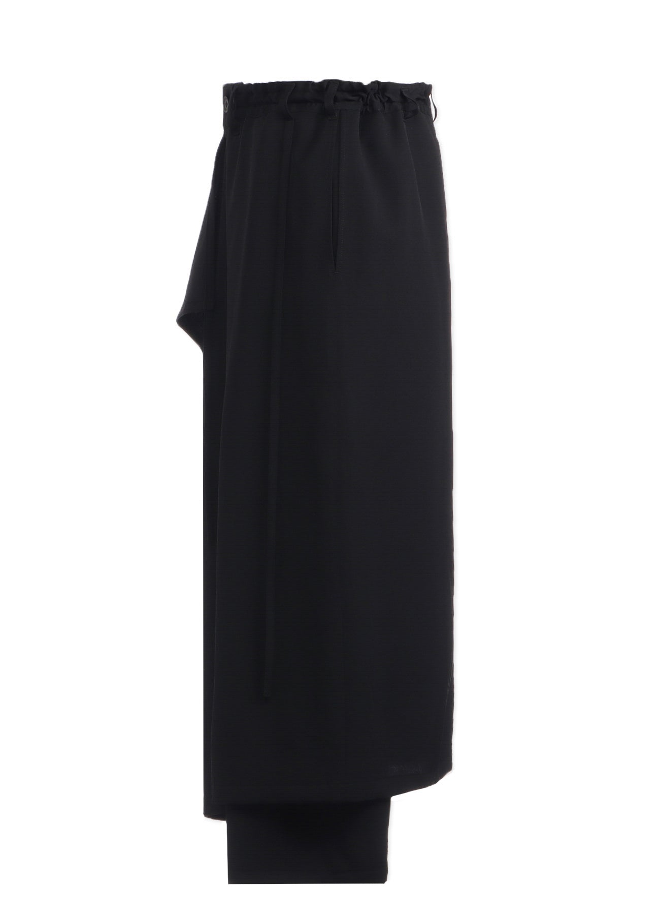WOOL GABARDINE BOUND SKIRT PANTS