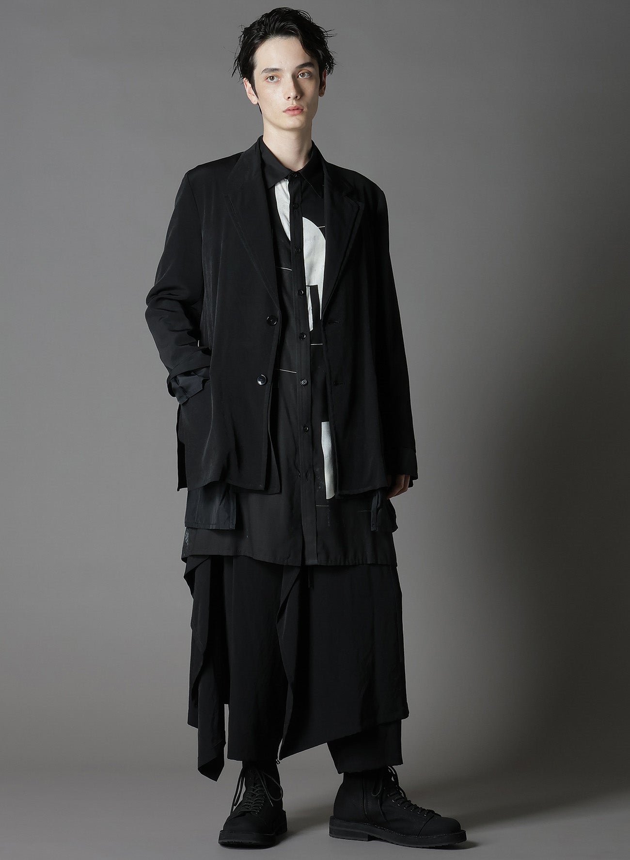 CREPE DE CHINE BOUND SKIRT PANTS