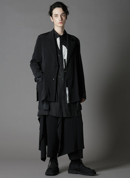 CREPE DE CHINE BOUND SKIRT PANTS
