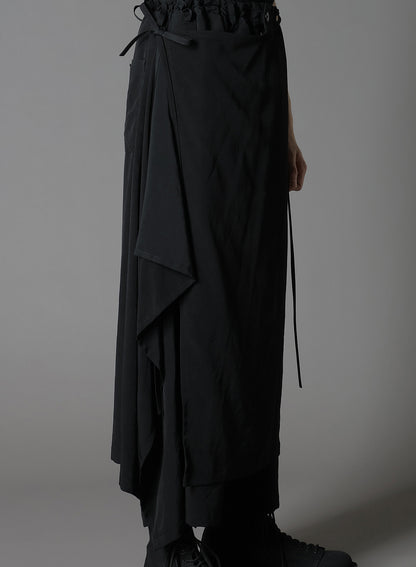 CREPE DE CHINE BOUND SKIRT PANTS