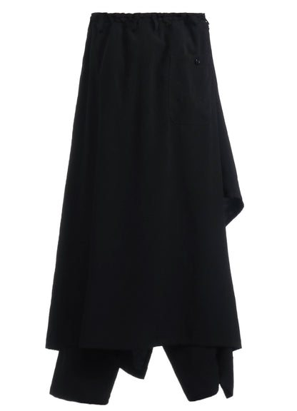 CREPE DE CHINE BOUND SKIRT PANTS
