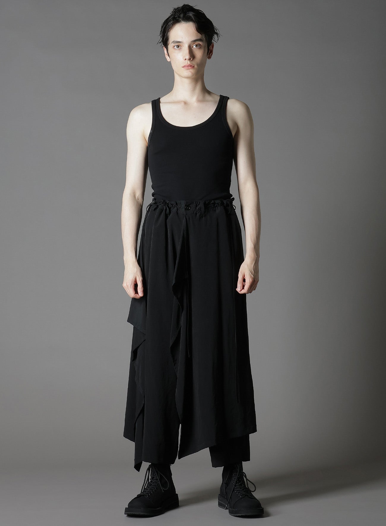 CREPE DE CHINE BOUND SKIRT PANTS