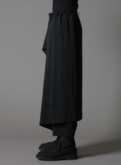 CREPE DE CHINE BOUND SKIRT PANTS