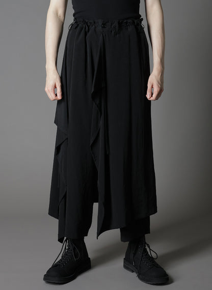 CREPE DE CHINE BOUND SKIRT PANTS
