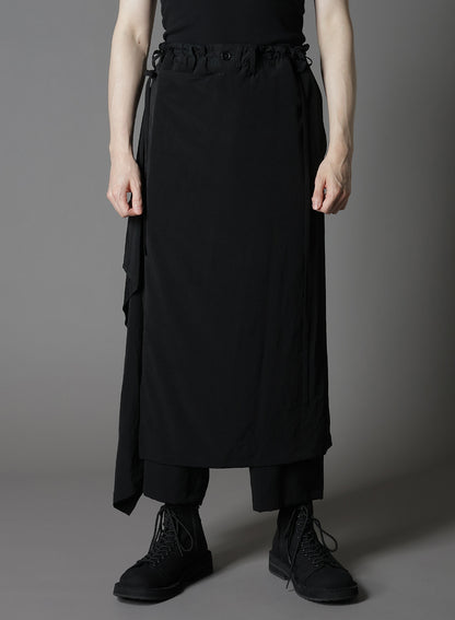 CREPE DE CHINE BOUND SKIRT PANTS
