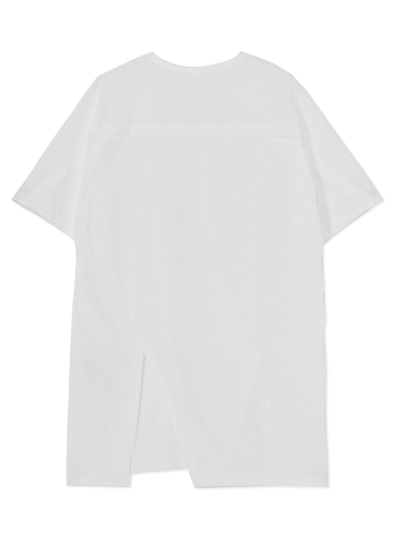 COTTON JERSEY FRONT RAGLAN SLIT T-SHIRT SHORT SLEEVES