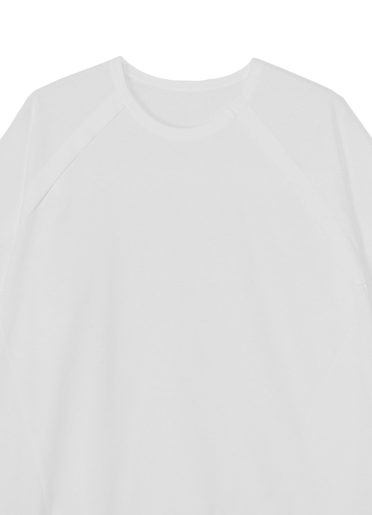 COTTON JERSEY FRONT RAGLAN SLIT T-SHIRT SHORT SLEEVES