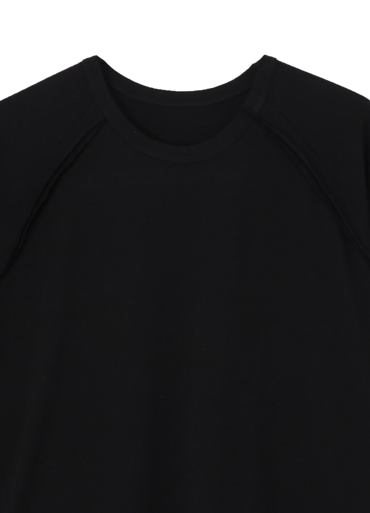 COTTON JERSEY FRONT RAGLAN SLIT T-SHIRT SHORT SLEEVES