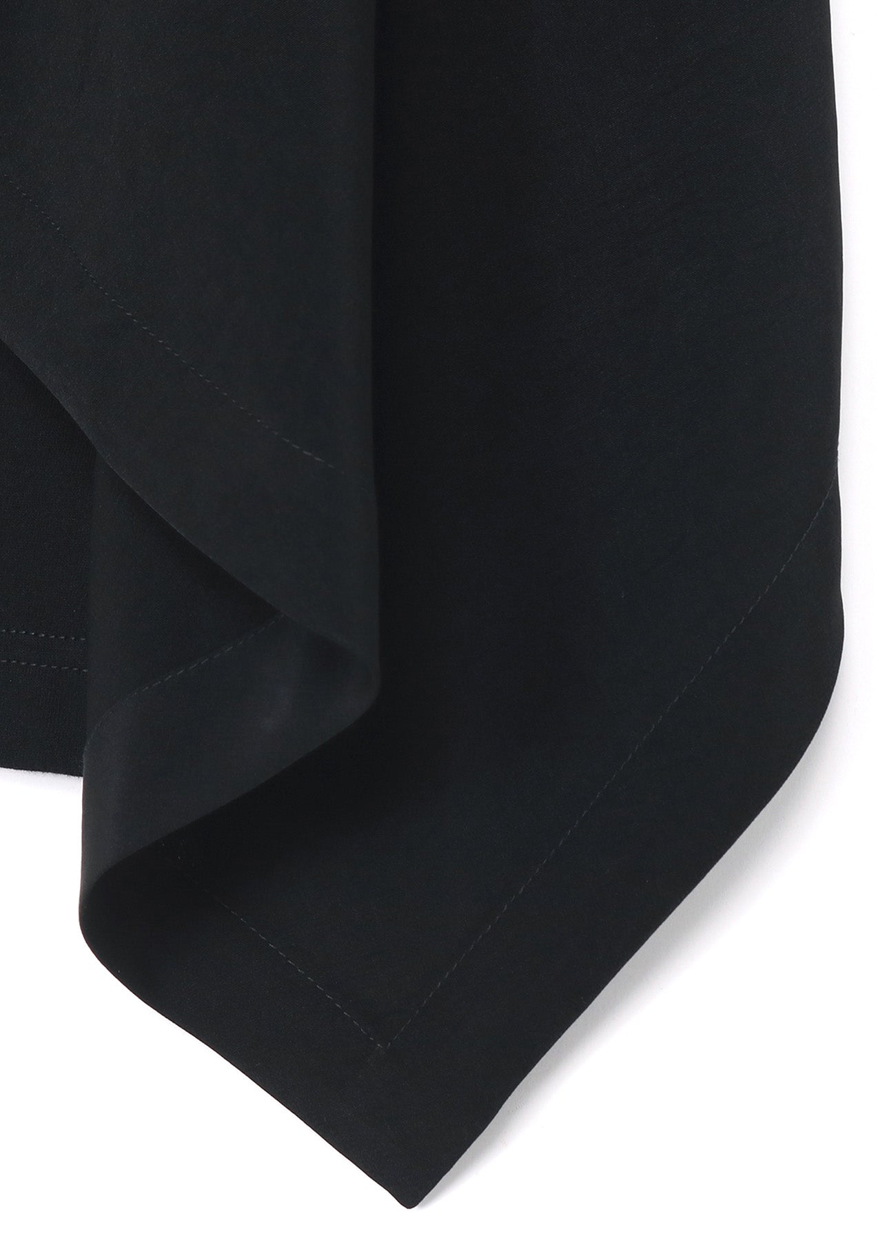 SILICON JERSEY+ CREPE DE CHINE FRONT DOUBLE FLOUNCE T-SHIRT