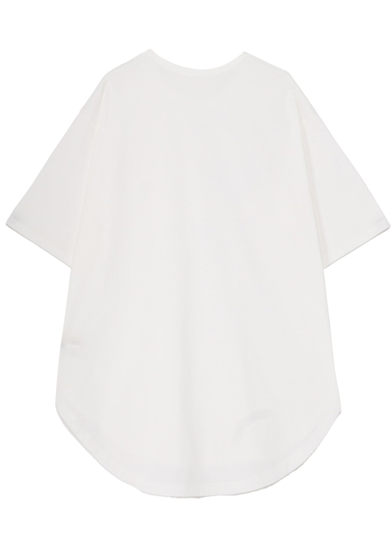 COTTON JERSEY HEM ROUND JUMBO T-SHIRT SHORT SLEEVES