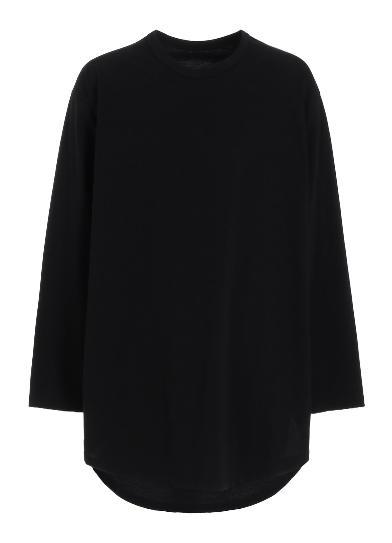 COTTON JERSEY HEM ROUND JUMBO T-SHIRT LONG SLEEVES