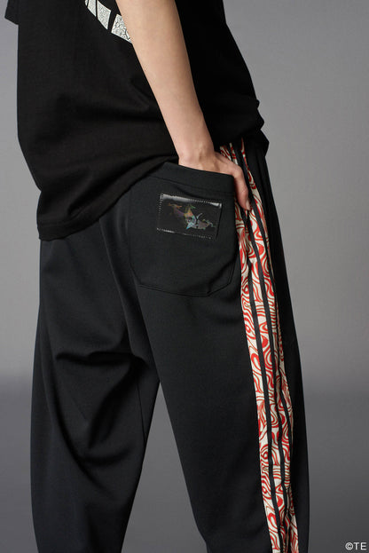 Ground Y × 『MONONOKE The Movie』  Collaborate Collection HINEZUMI LINE POLYESTER SMOOTH  TRACK PANTS