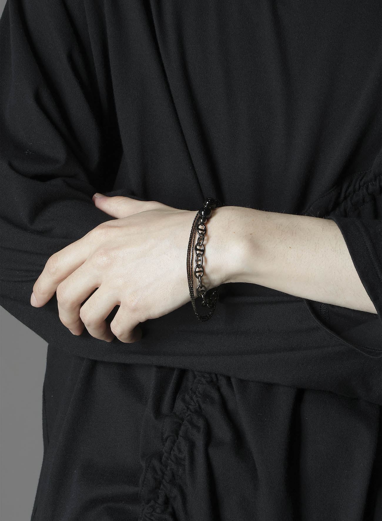BRASS BEADS CHAIN BRACELET C