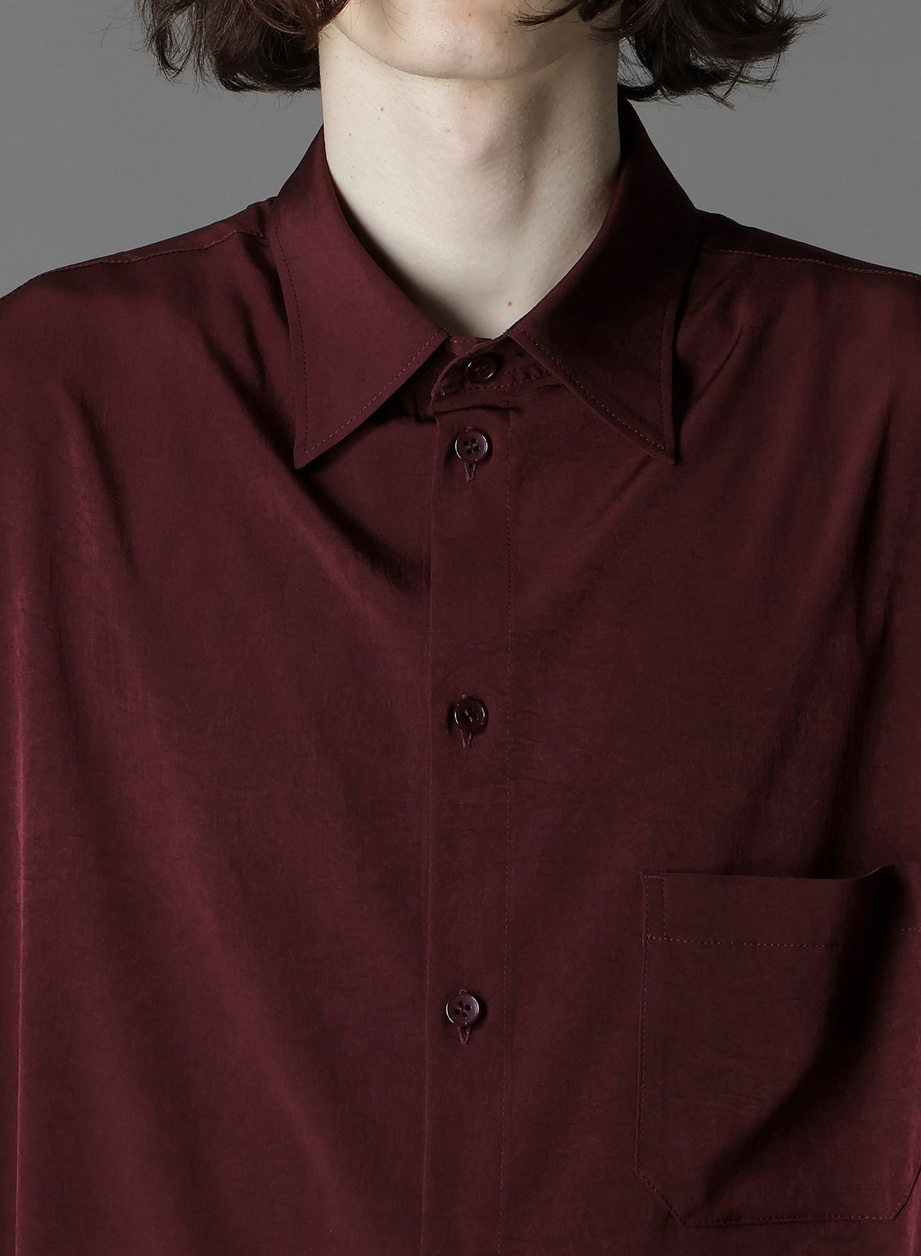 CREPE DE CHINE ASYMMETRY SHIRT