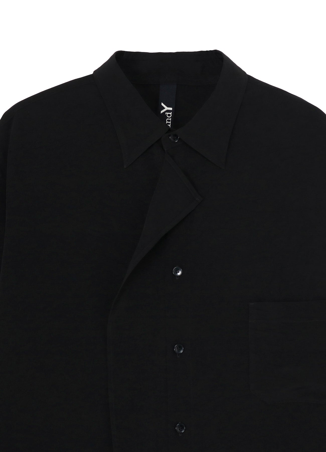 CREPE DE CHINE LEFT FRONT DRAPE SHIRT