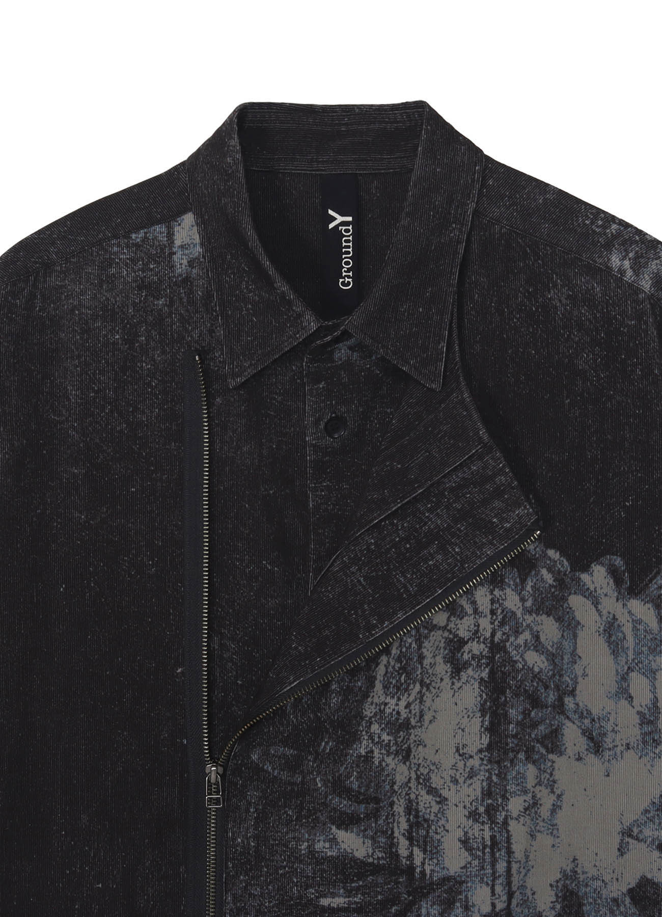 NARROW RIBS CORDUROY OPEN ZIP STANDARD BIG SHIRT