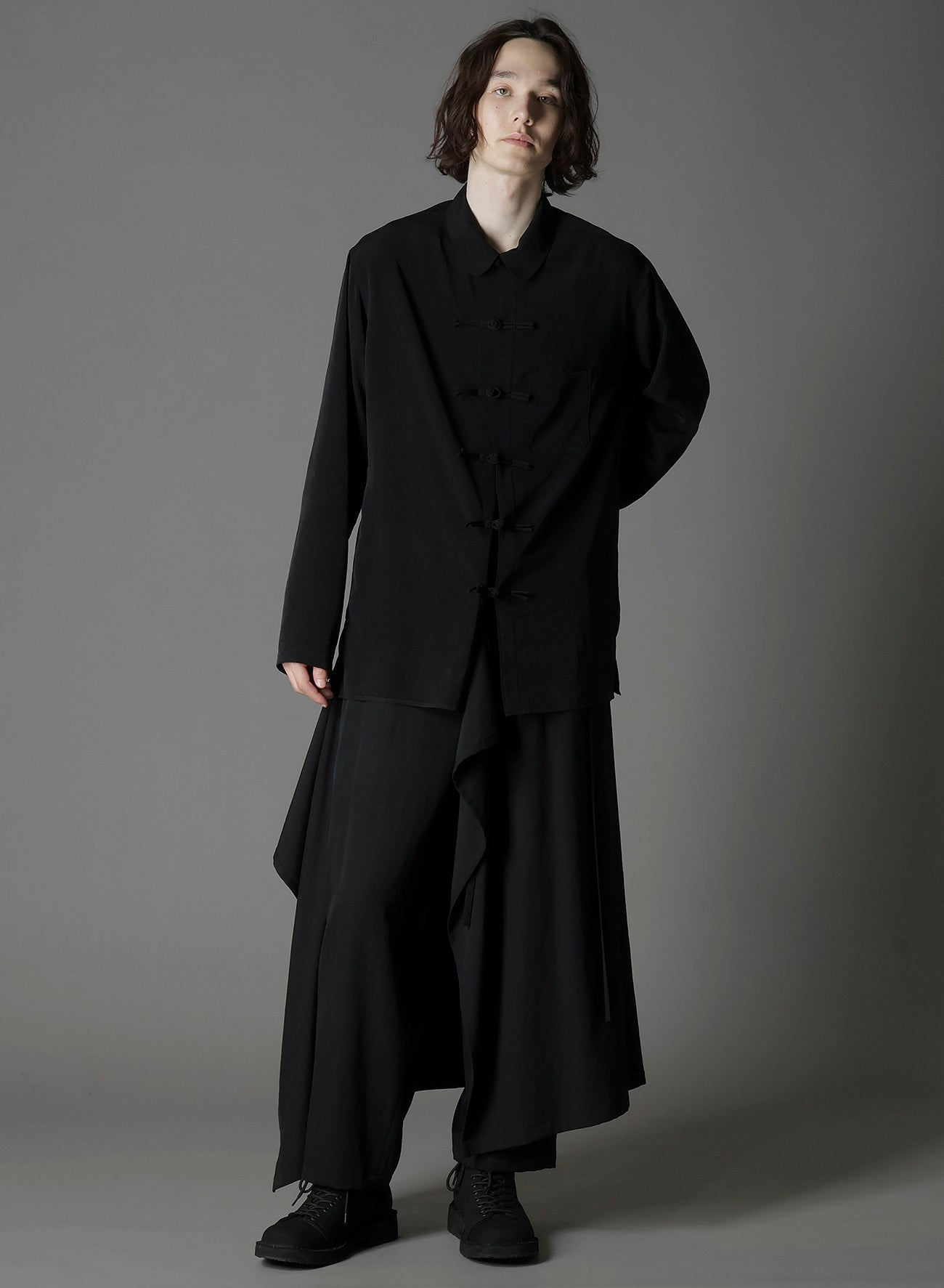 CREPE DE CHINE SHAKA BUTTON SHIRT