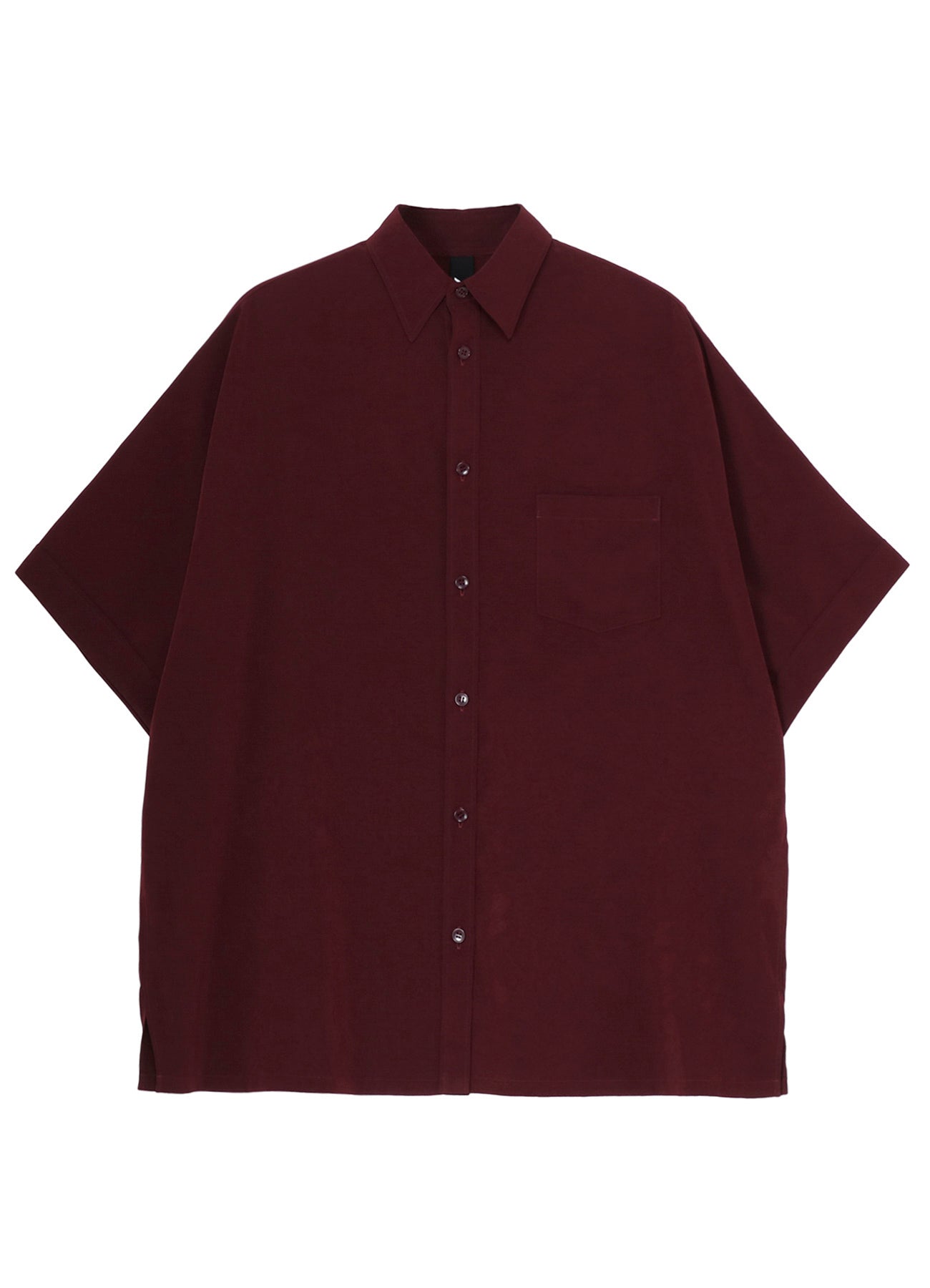 CREPE DE CHINE FRONT DOLMAN BIG SHORT SLEEVED SHIRT