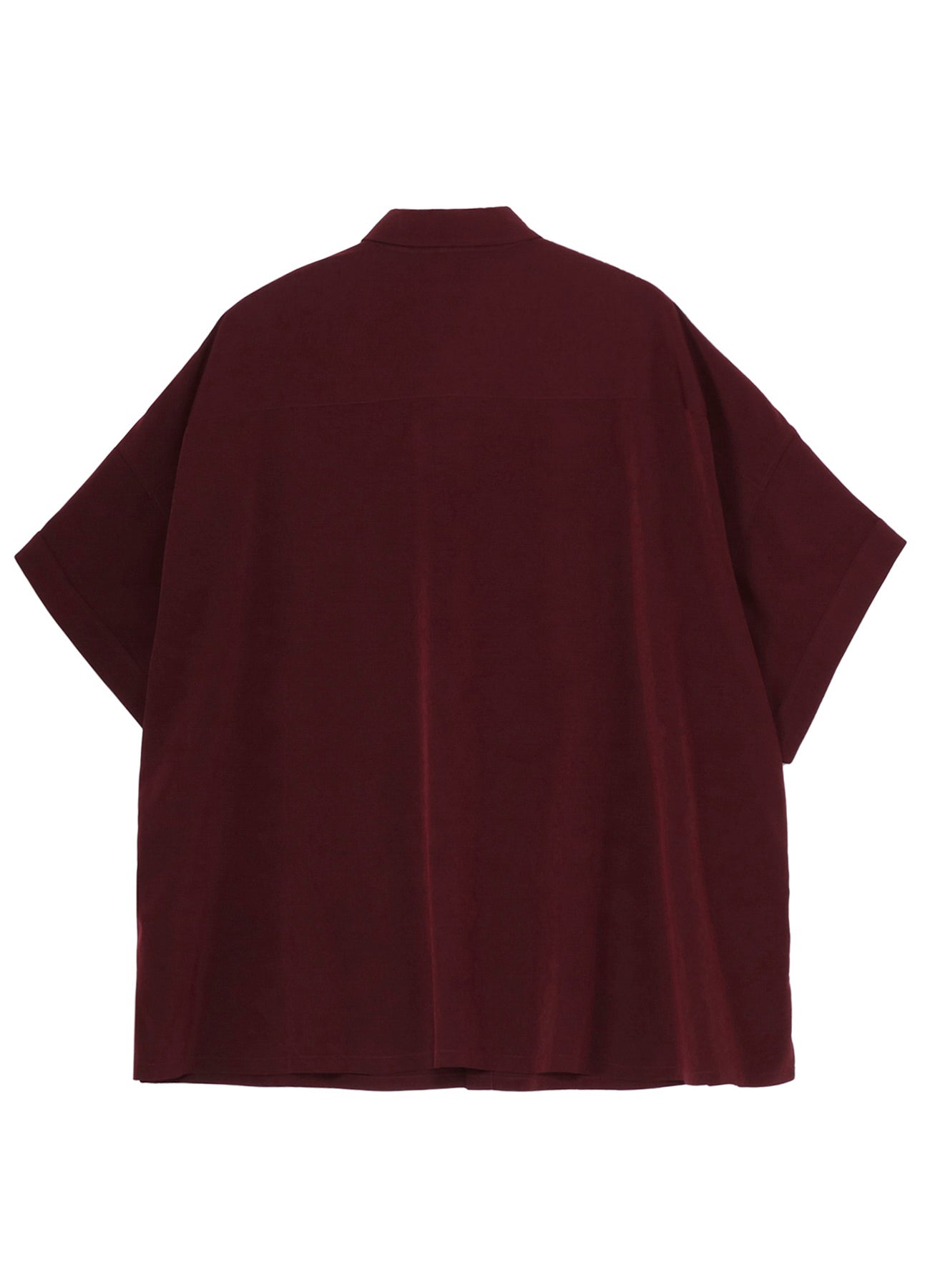 CREPE DE CHINE FRONT DOLMAN BIG SHORT SLEEVED SHIRT