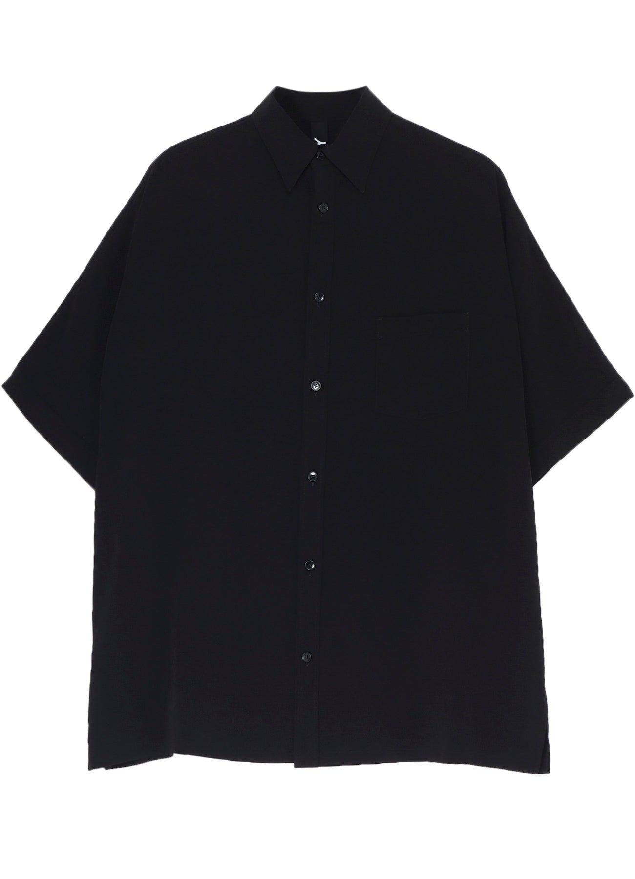 CREPE DE CHINE FRONT DOLMAN BIG SHORT SLEEVED SHIRT