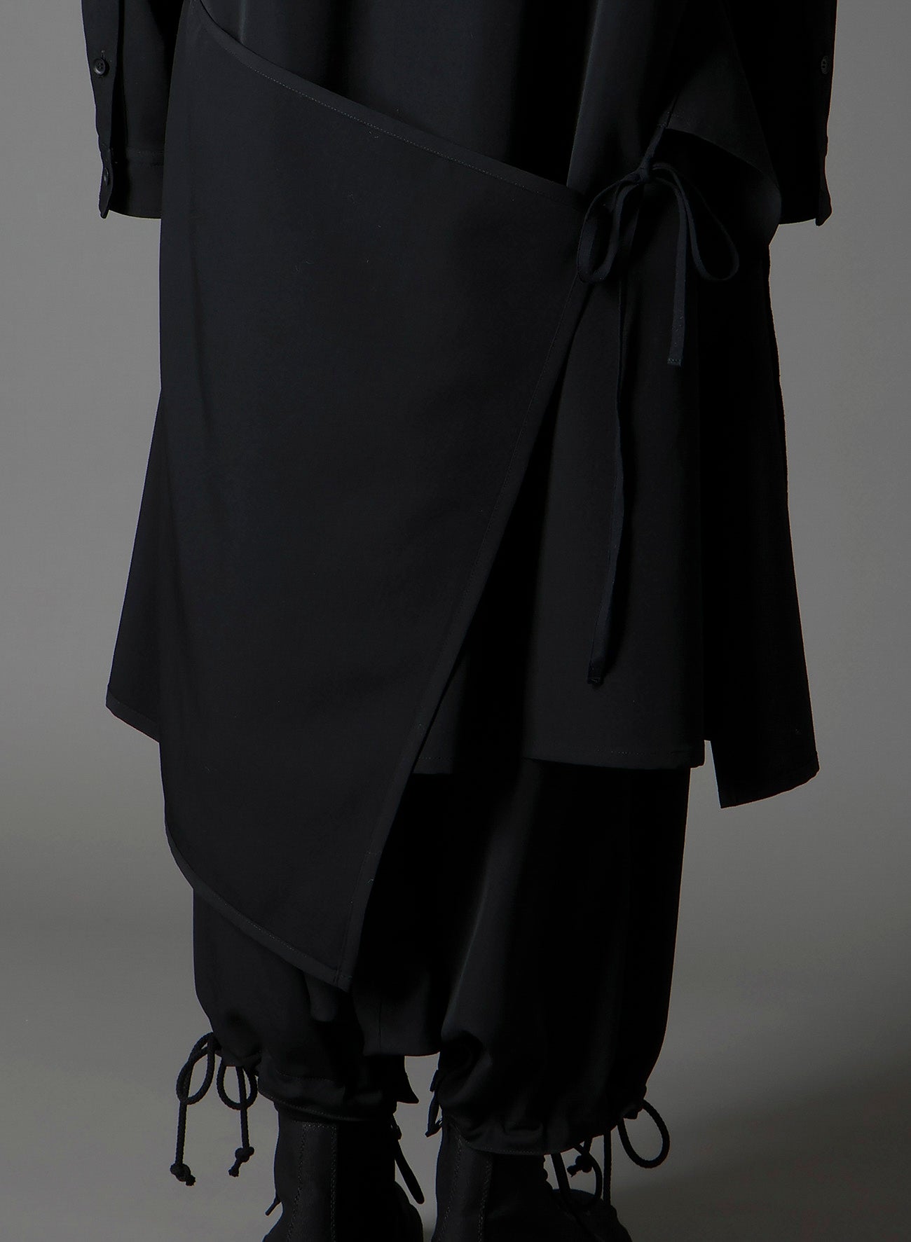 WOOL GABARDINE 3WAY LONG SHIRT