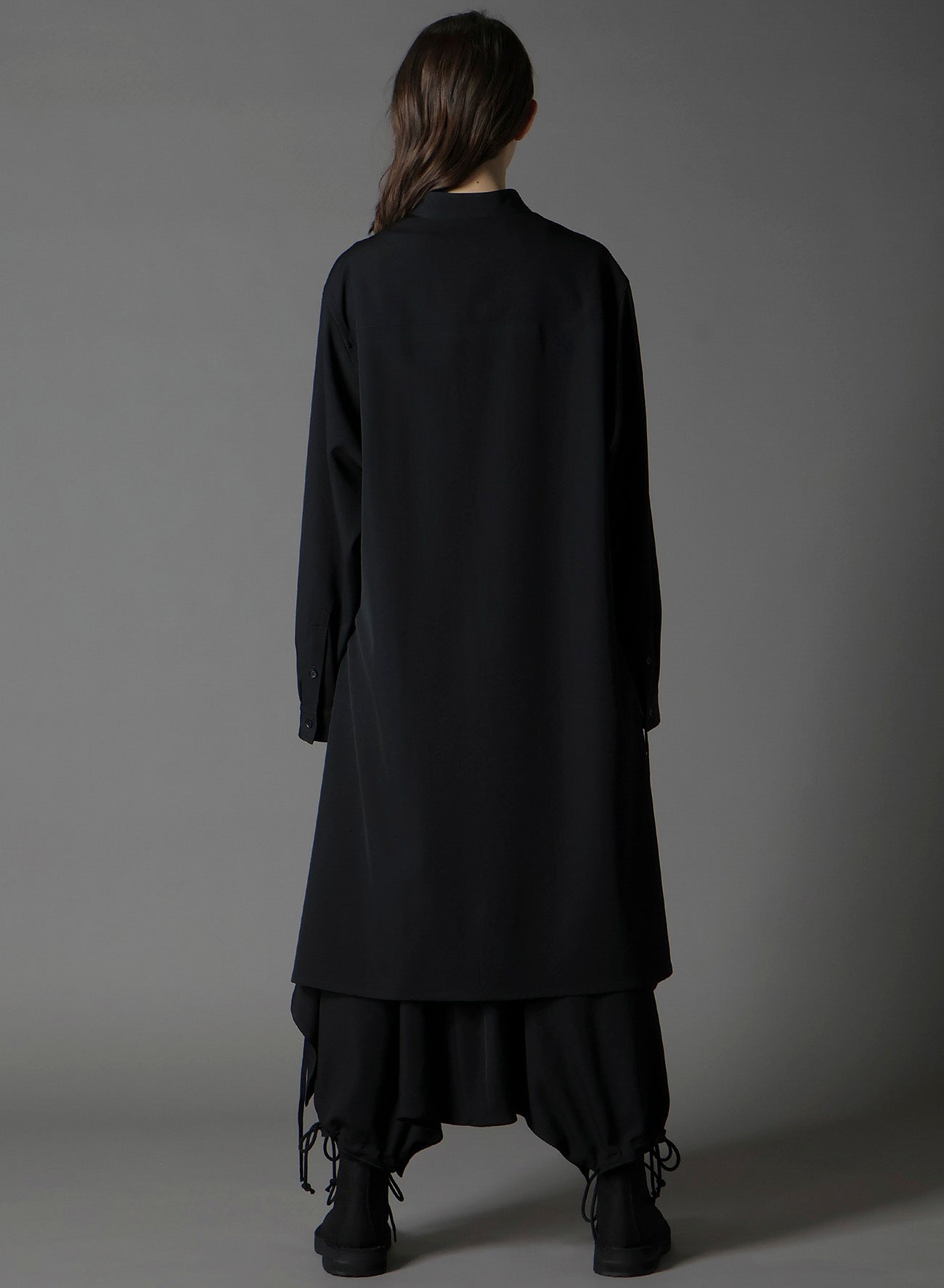 WOOL GABARDINE 3WAY LONG SHIRT