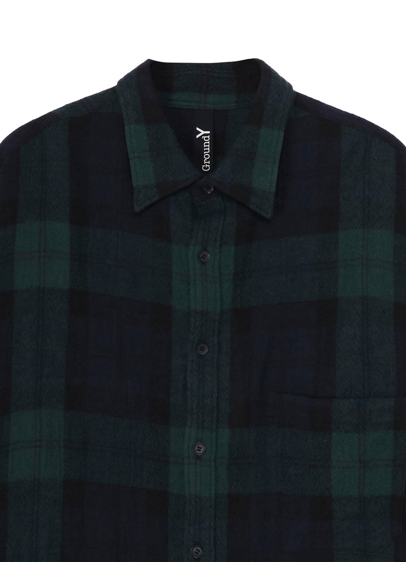 BIG REFINE PLAID LONG SHIRT W/WAIST POCKET