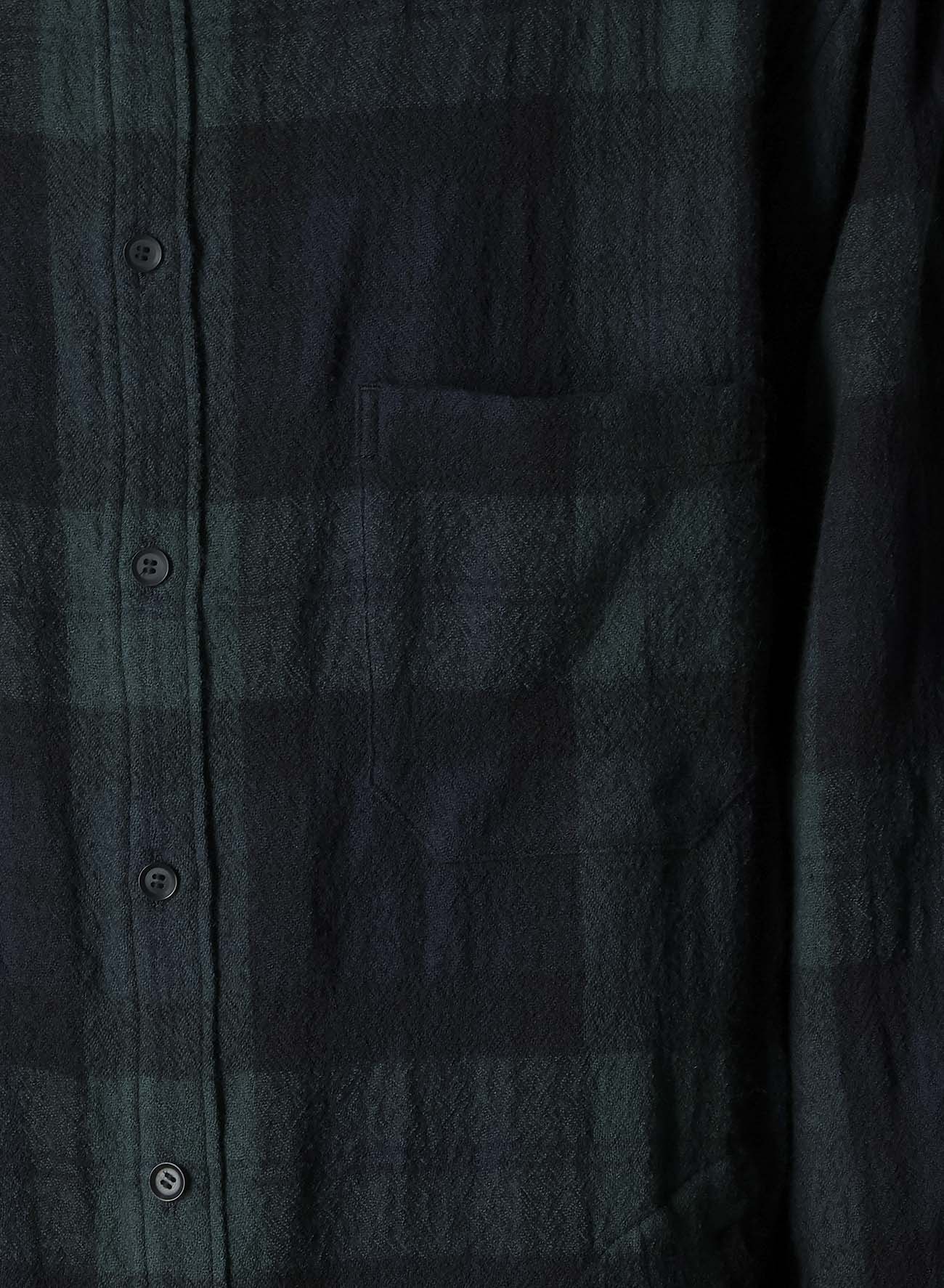 BIG REFINE PLAID LONG SHIRT W/WAIST POCKET
