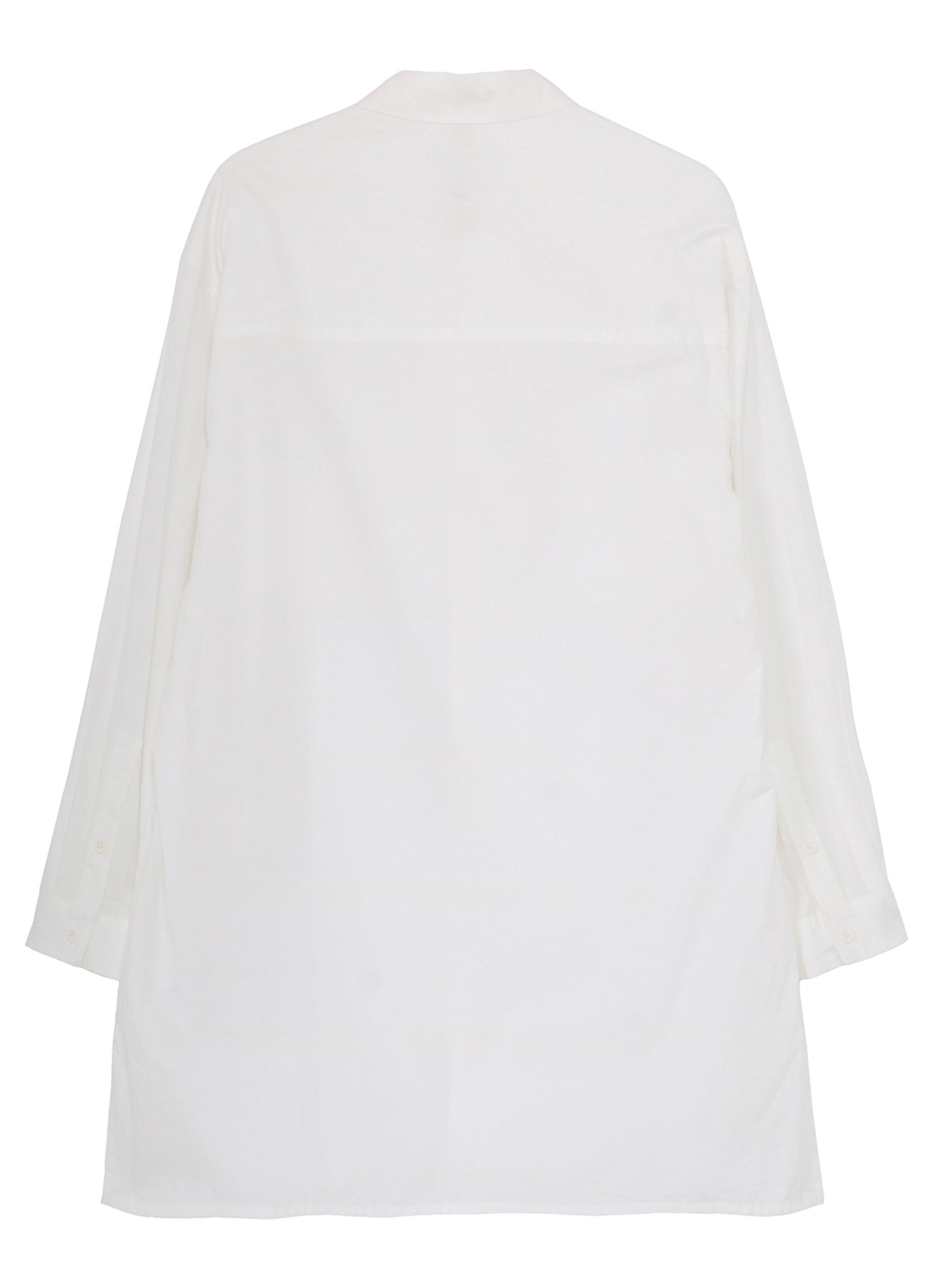 SWITCHING MATERIAL PATCHWORK WHITE SHIRT