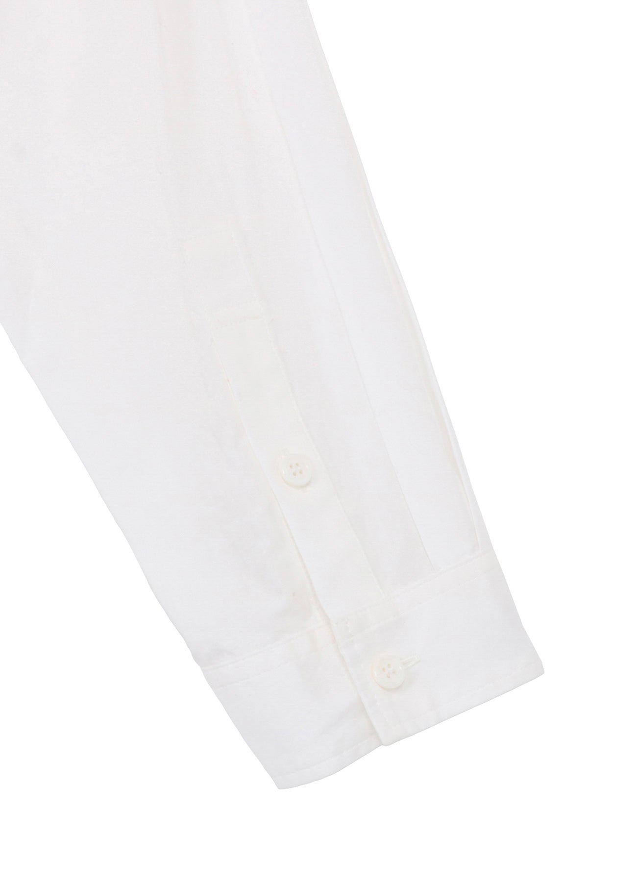SWITCHING MATERIAL PATCHWORK WHITE SHIRT
