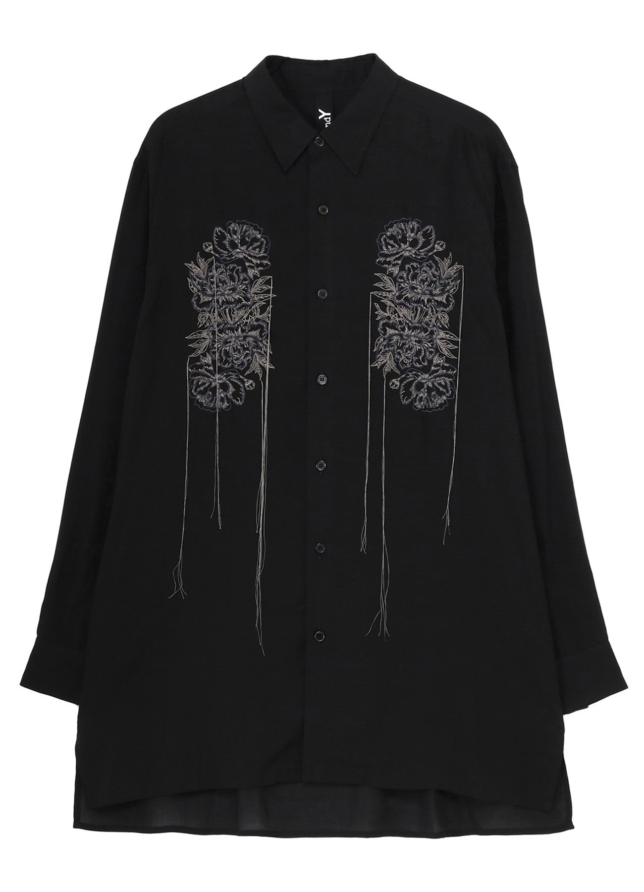 FLOWER STITCH BACK SIDE TUCK SHIRT