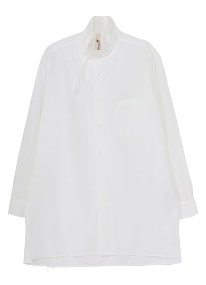 COTTON BROAD STAND COLLAR SHIRT