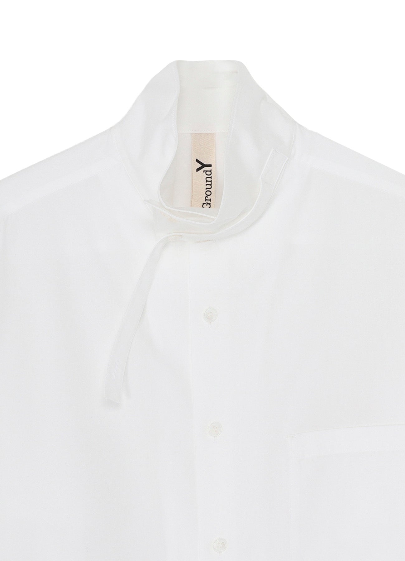 COTTON BROAD STAND COLLAR SHIRT