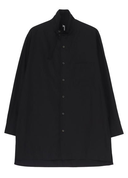 COTTON BROAD STAND COLLAR SHIRT