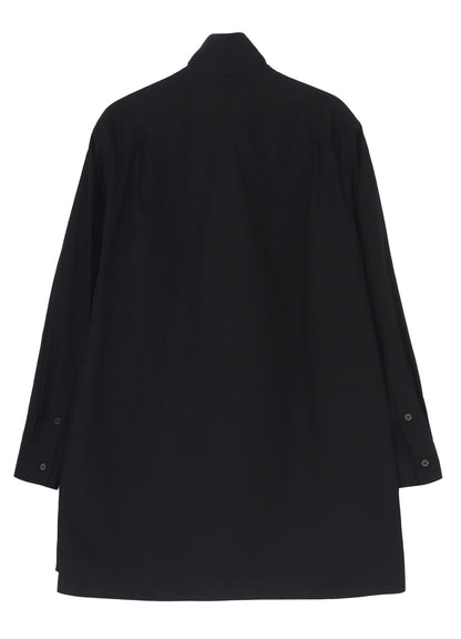 COTTON BROAD STAND COLLAR SHIRT