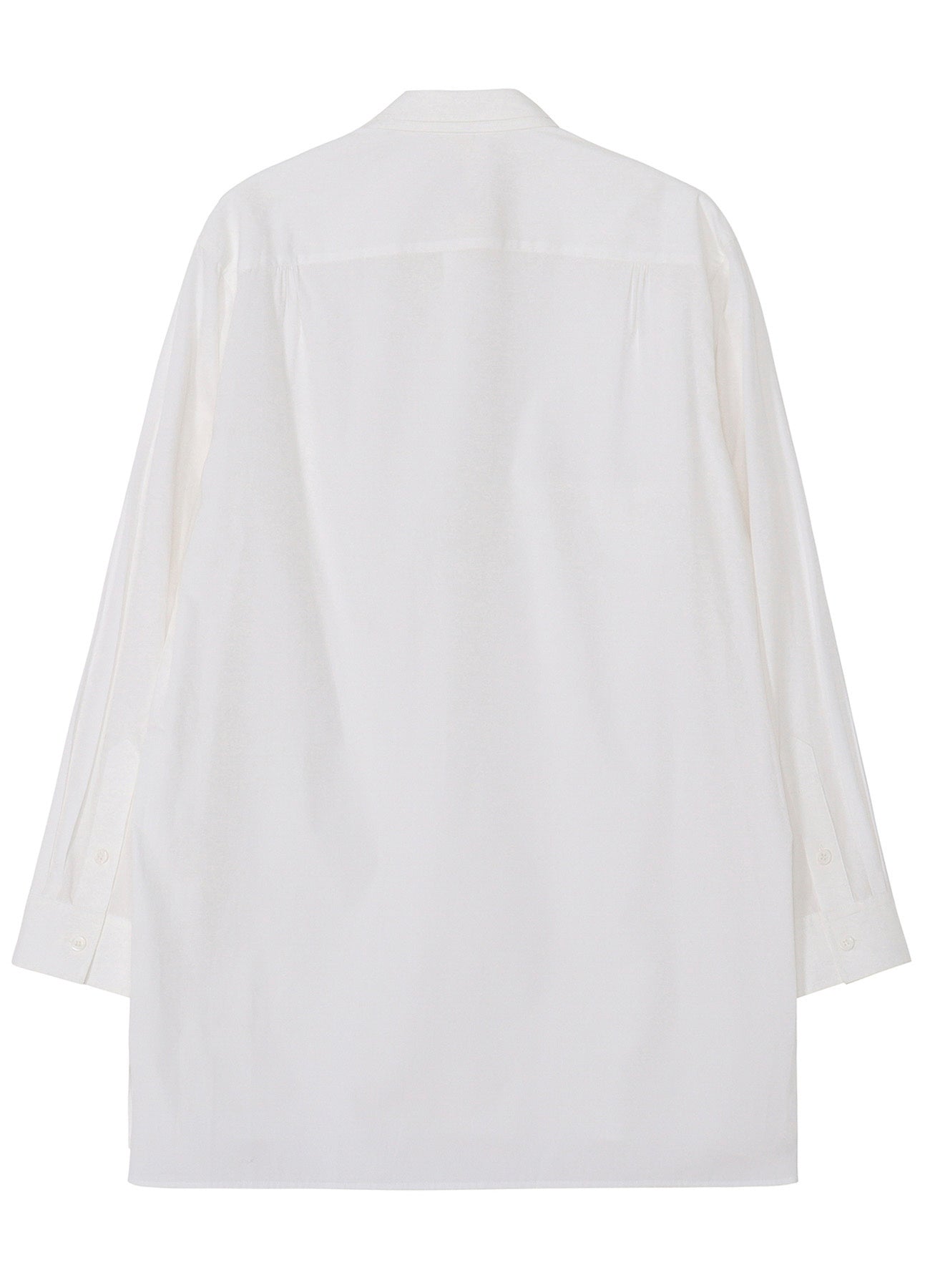 COTTON BROAD DOUBLE COLLAR SLANTED POCKET SHIRT
