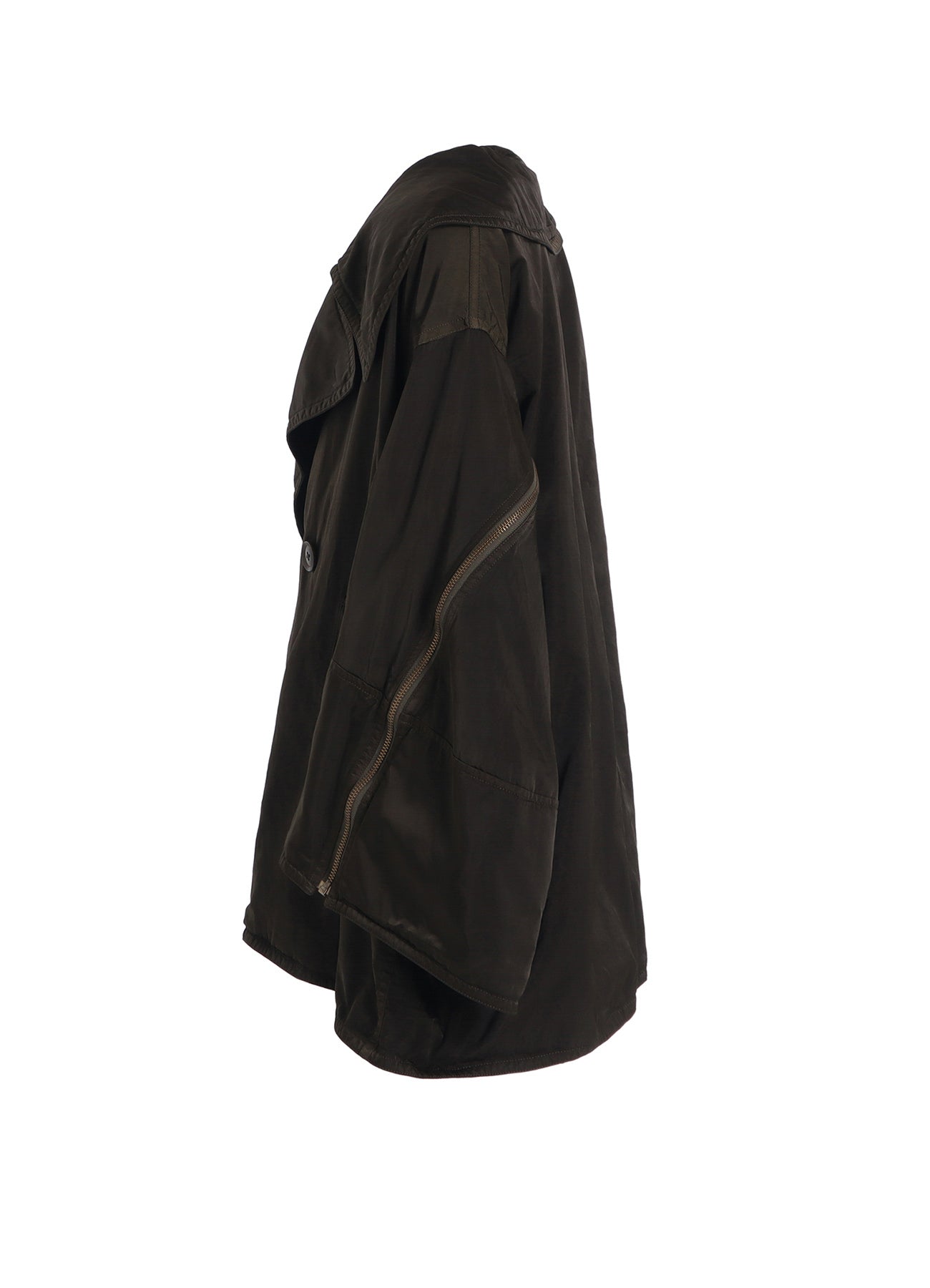PRODUCT DYED NYLON TEILL+POLYESTER TAFTA SHORT LENGTH BIG SLEEVE DOUBLE COAT