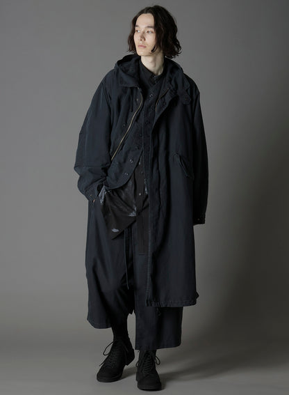 C/NY SULFUR DYEING STONE WASH BIO HOODED MODS COAT