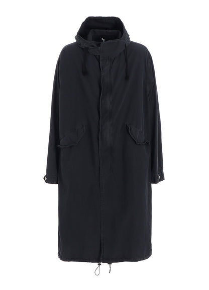 C/NY SULFUR DYEING STONE WASH BIO HOODED MODS COAT