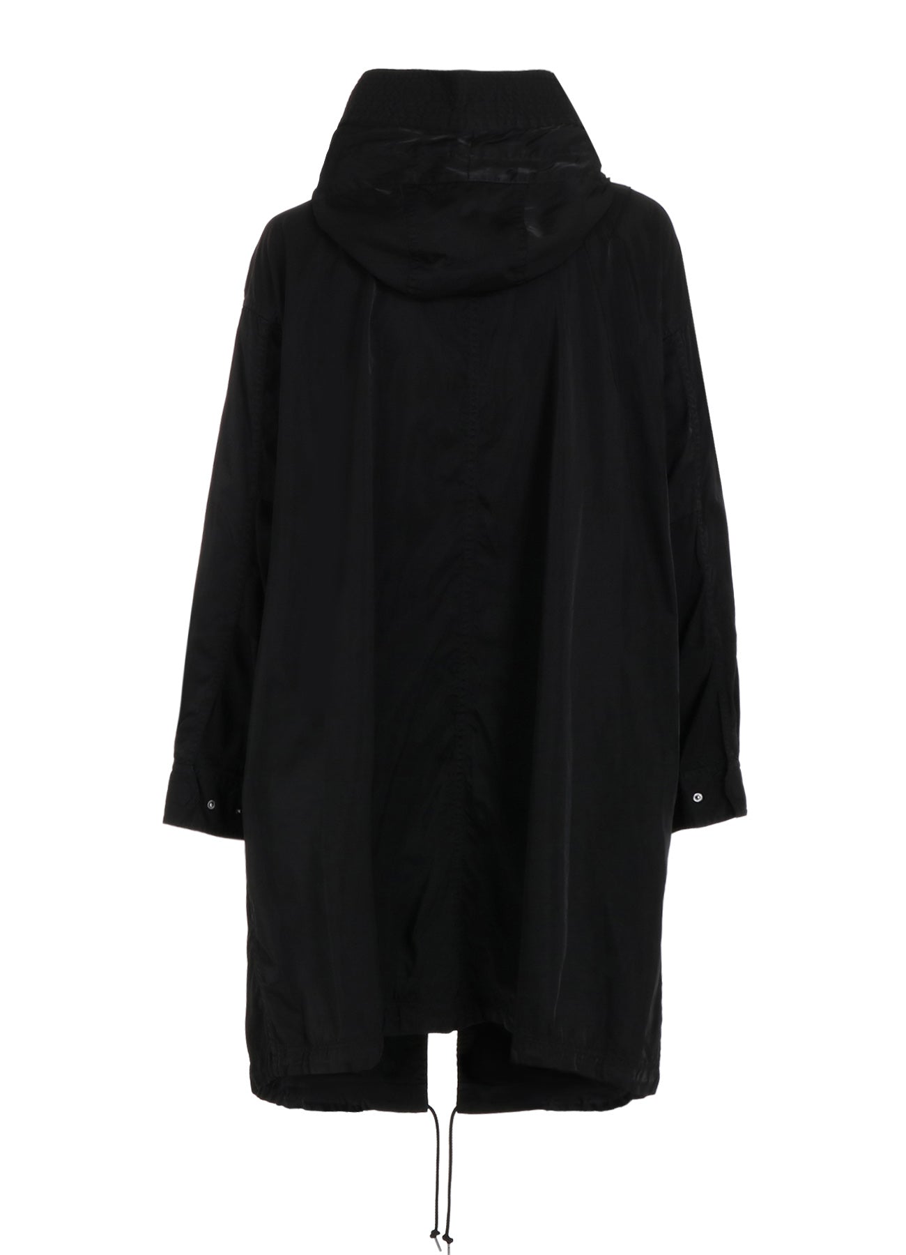 PRODUCT DYED NYLON TEILL+POLYESTER TAFTA HIGH NECK HOODED MODS COAT
