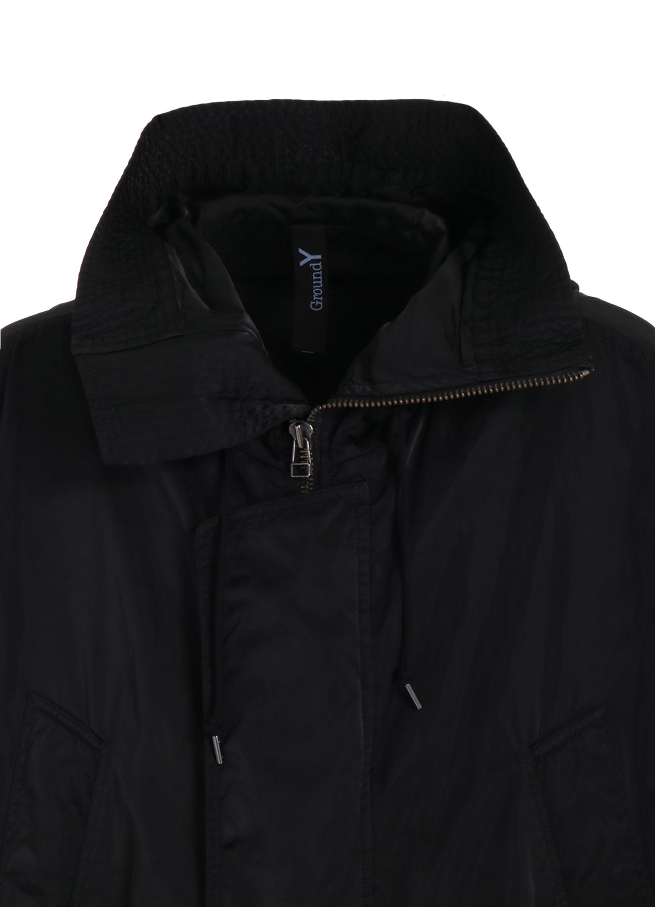 PRODUCT DYED NYLON TEILL+POLYESTER TAFTA HIGH NECK HOODED MODS COAT