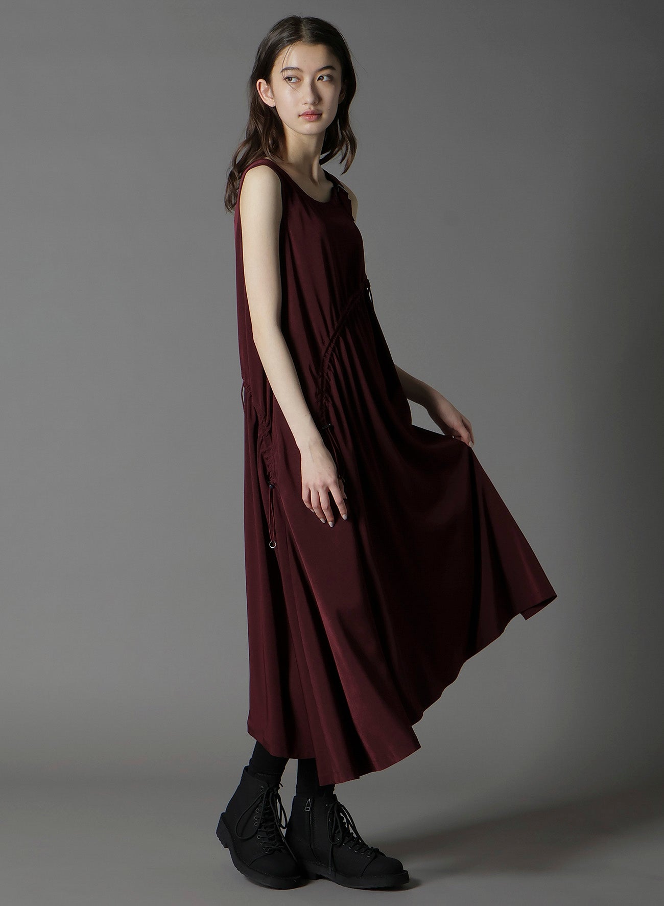 CREPE DE CHINE SLEEVELESS DRESS