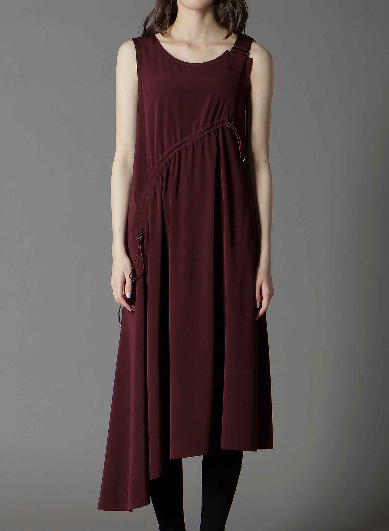 CREPE DE CHINE SLEEVELESS DRESS