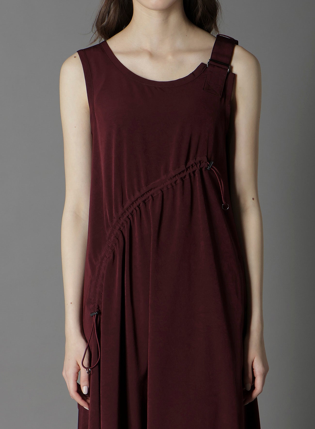 CREPE DE CHINE SLEEVELESS DRESS