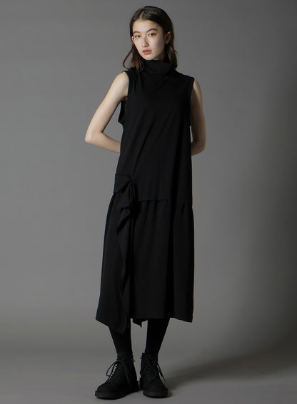 ULTIMA JERSEY + CREPE DE CHINE DOCKING CLOTH LONG DRESS