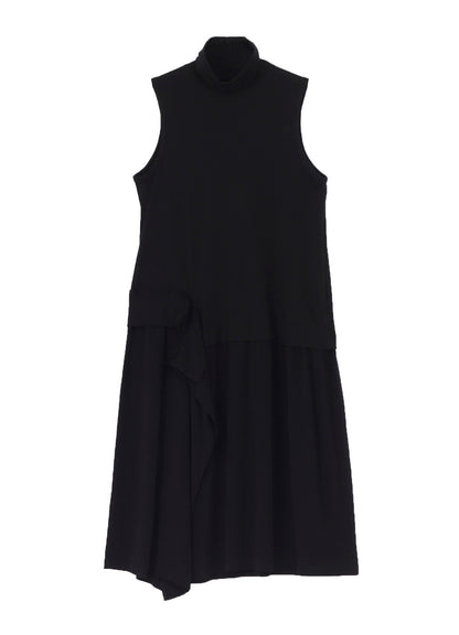 ULTIMA JERSEY + CREPE DE CHINE DOCKING CLOTH LONG DRESS