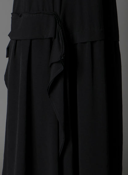 ULTIMA JERSEY + CREPE DE CHINE DOCKING CLOTH LONG DRESS