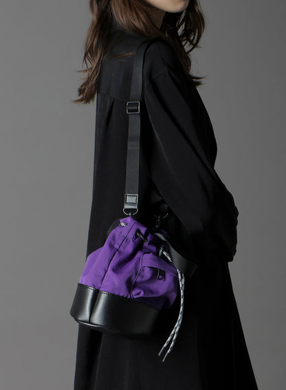 WRINKLED NYLON 2 WAY POUCH