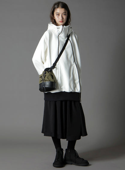 WRINKLED NYLON 2 WAY POUCH