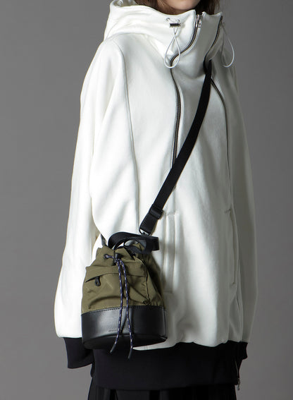 WRINKLED NYLON 2 WAY POUCH